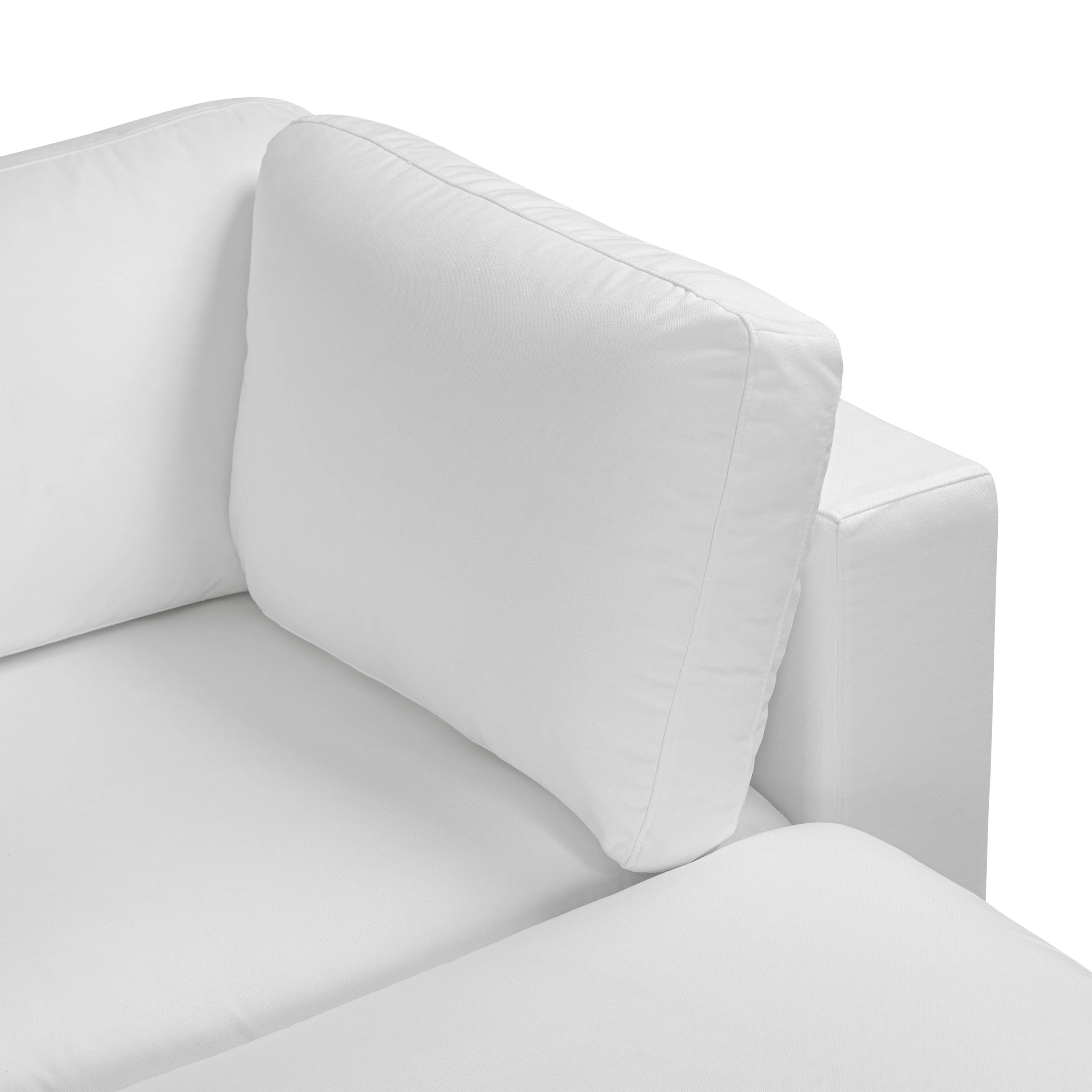 Vari Modular Slipcovered 5-Piece U-Shaped Double Chaise Sectional (126") | Cotton White - Image 13