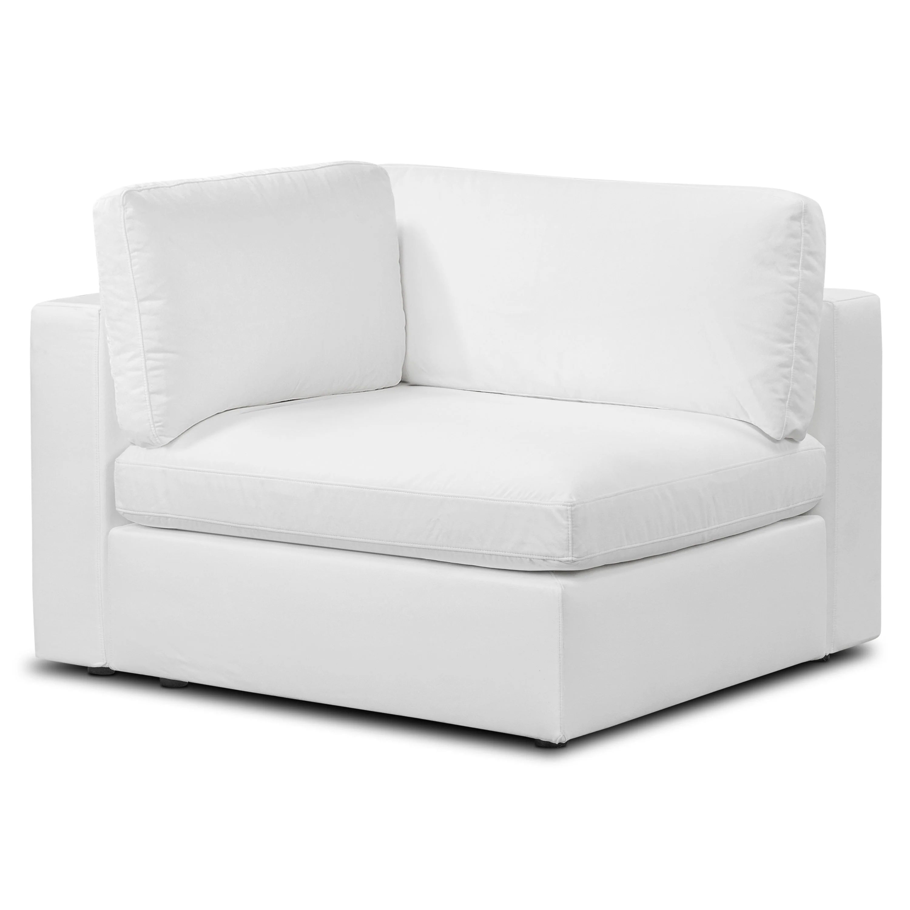Vari Modular Slipcovered Left Arm Facing Corner + Arm Cushion (44") | Cotton White - Image 3