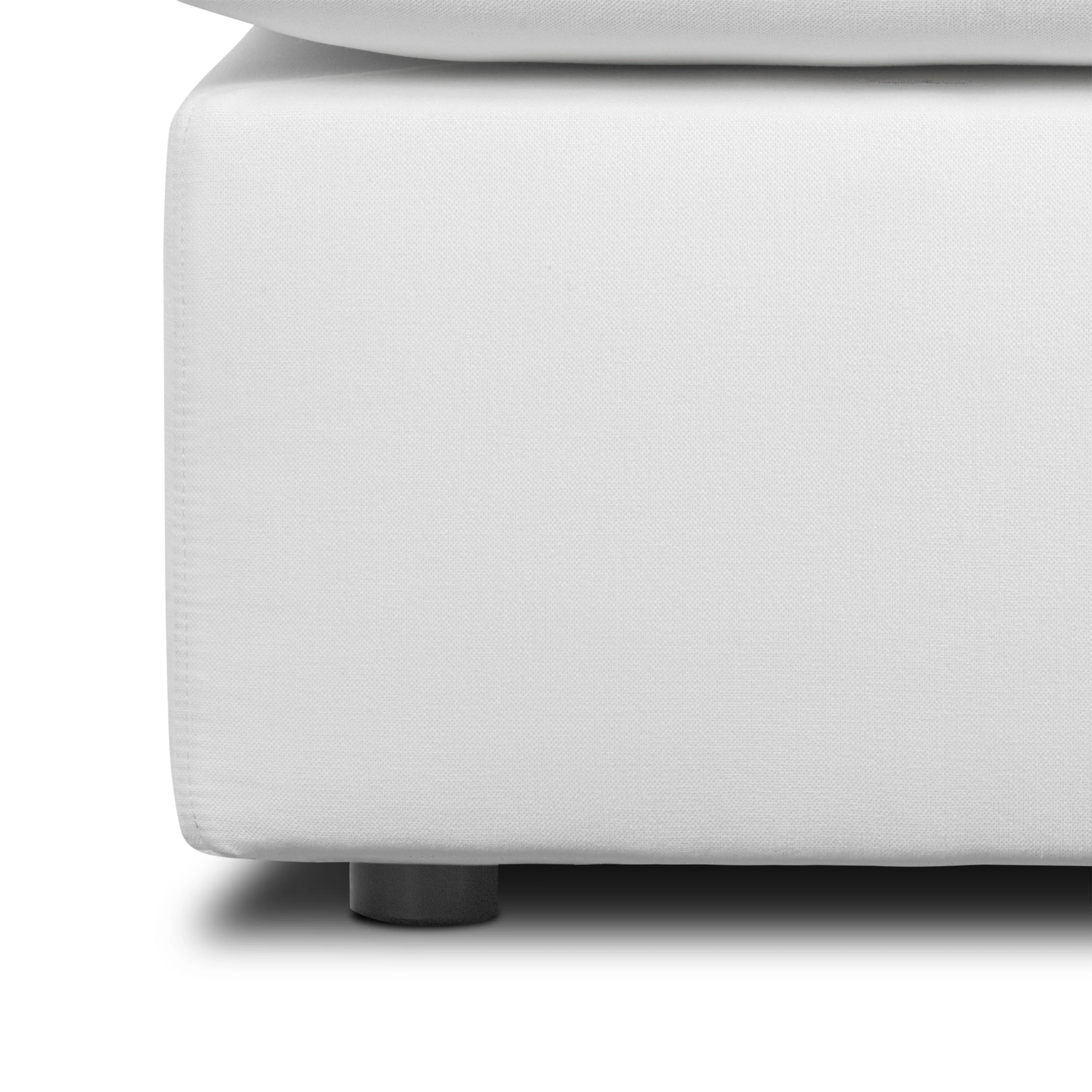 Vari Modular Slipcovered Ottoman (38") | Cotton White - Image 12