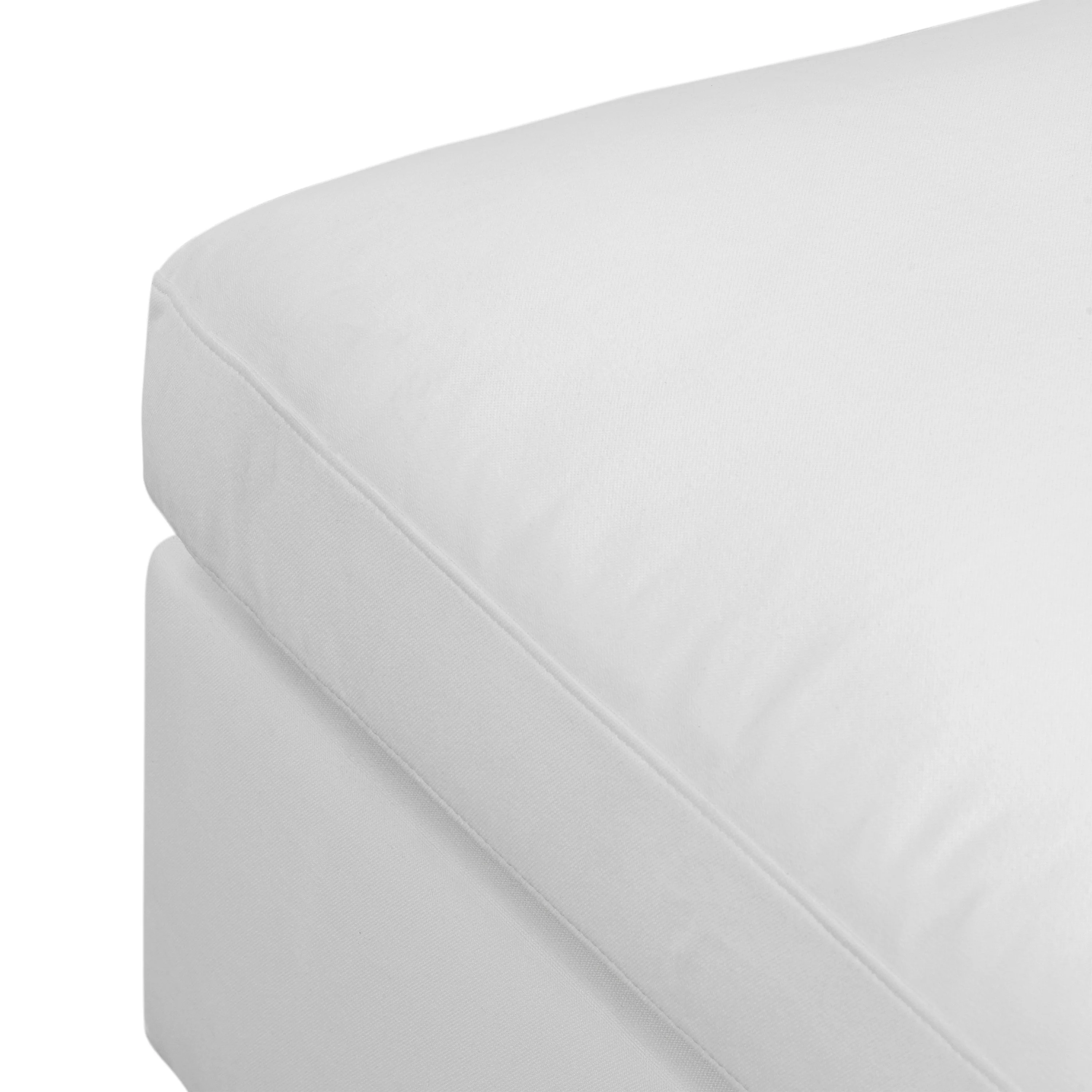 Vari Modular Slipcovered Ottoman (38") | Cotton White - Image 8