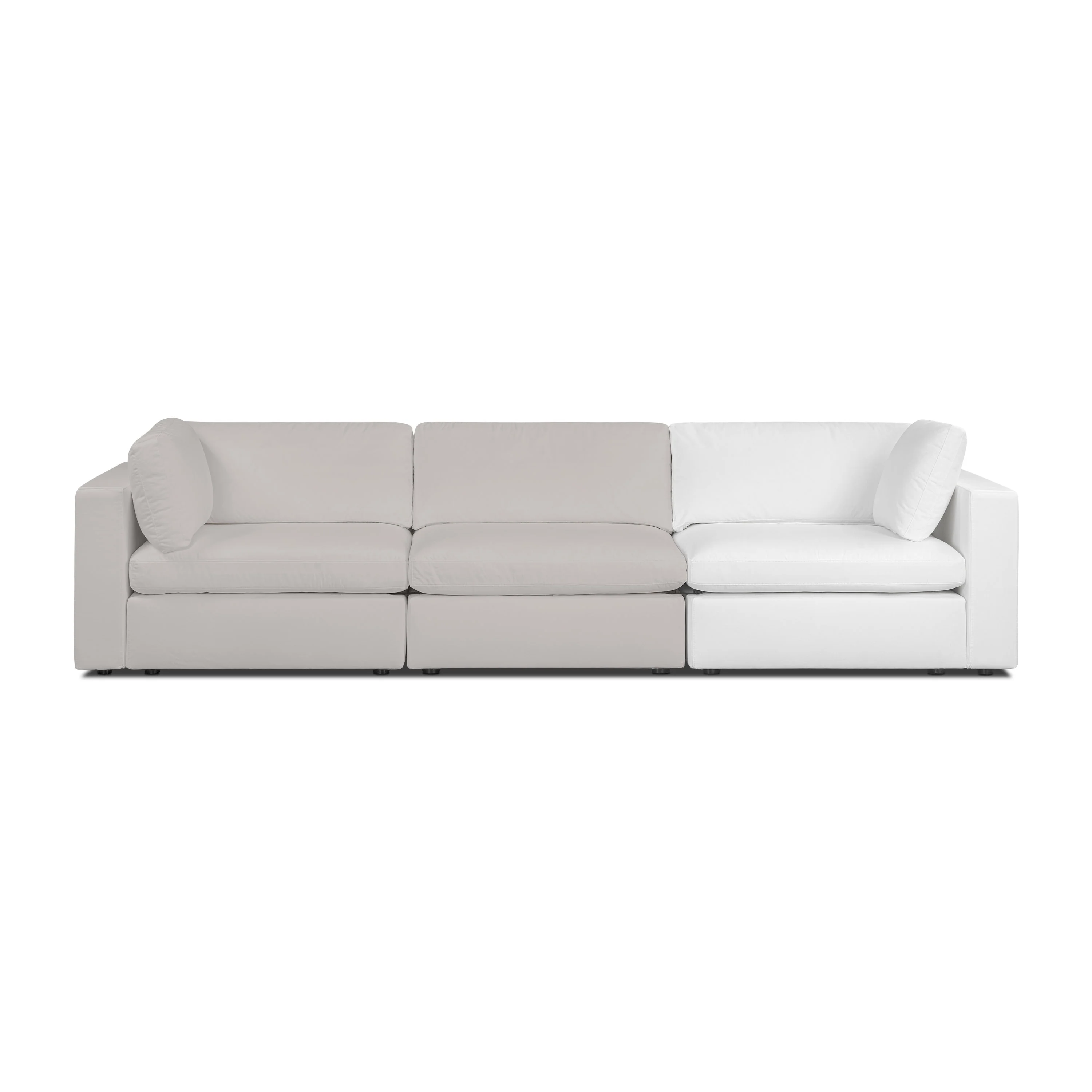 Vari Modular Slipcovered Right Arm Facing Corner + Toss Pillow (44") | Cotton White - Image 3