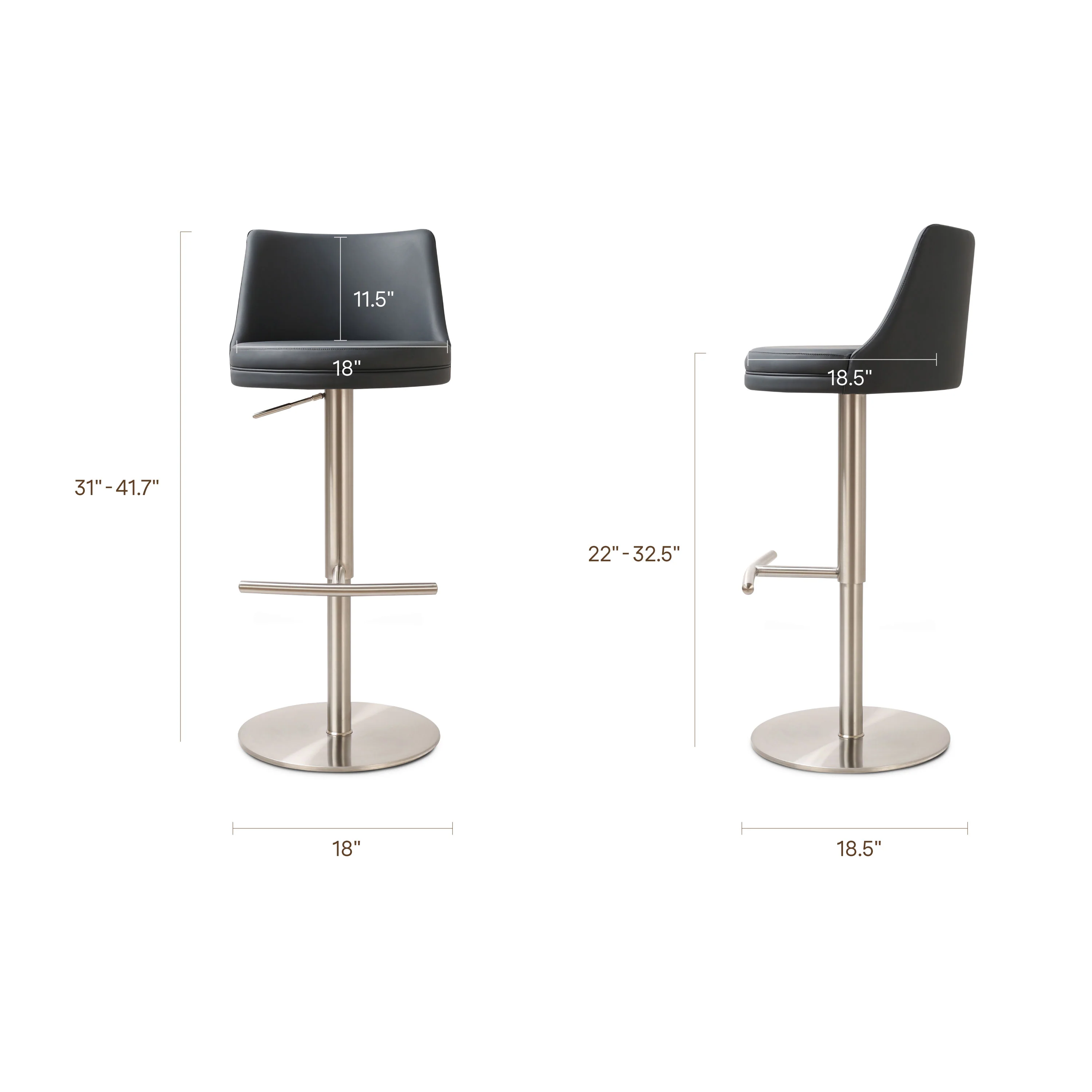 Yark Counter Stool | Navy Blue - Image 12