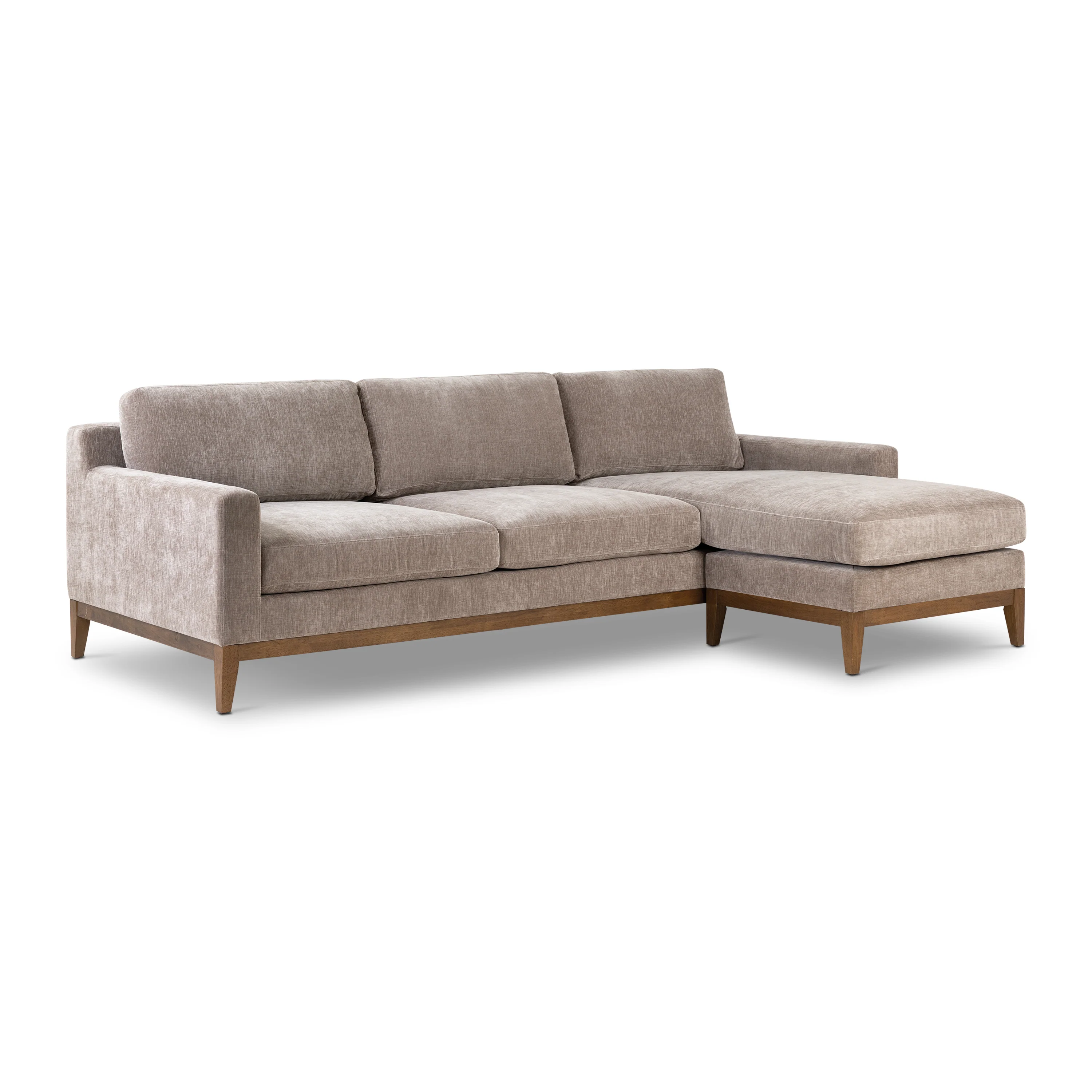 Zyon 105.5" Reversible Chaise Sectional | Taupe Brown - Image 5