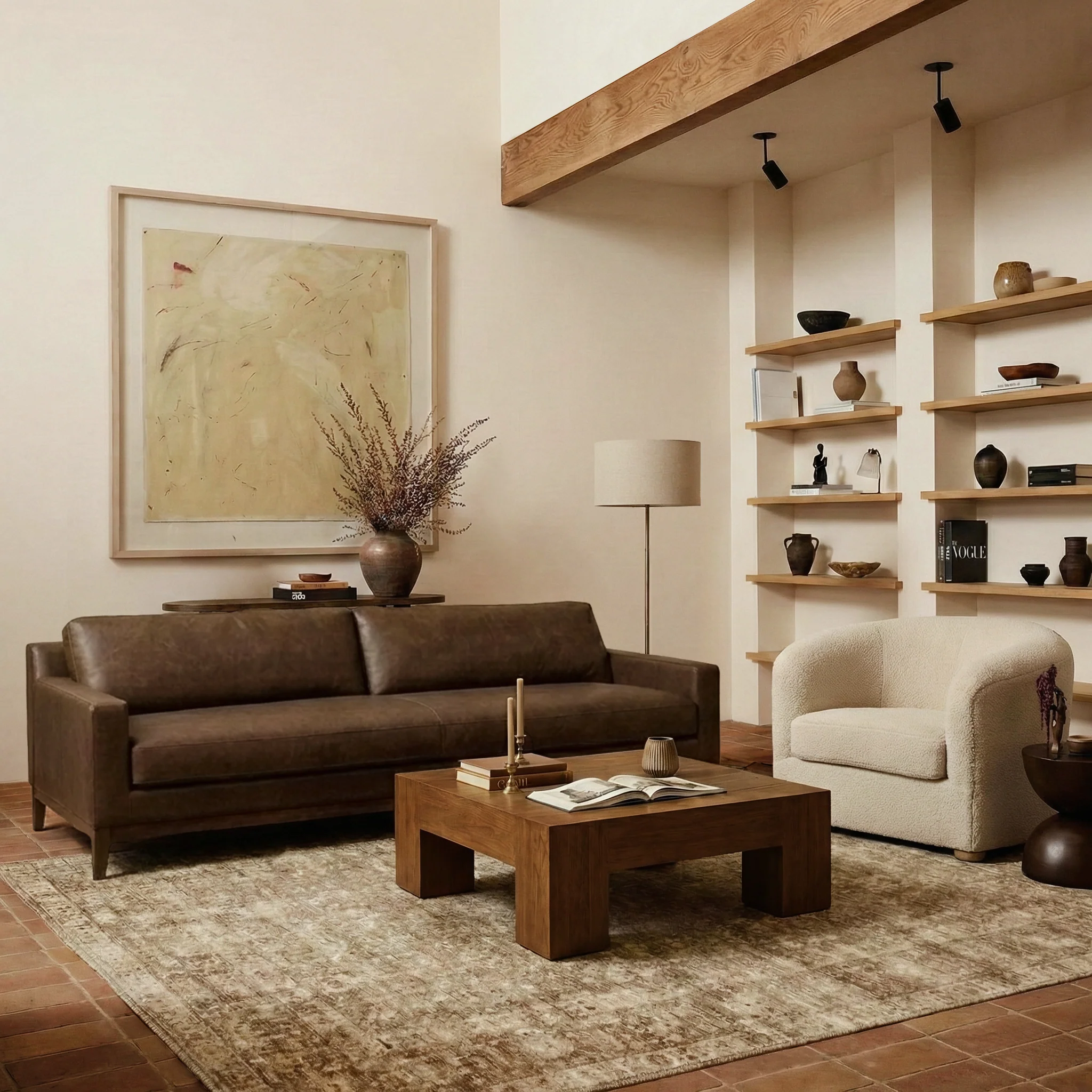 Zyon 90" Leather Sofa | Bridle Brown - Image 2