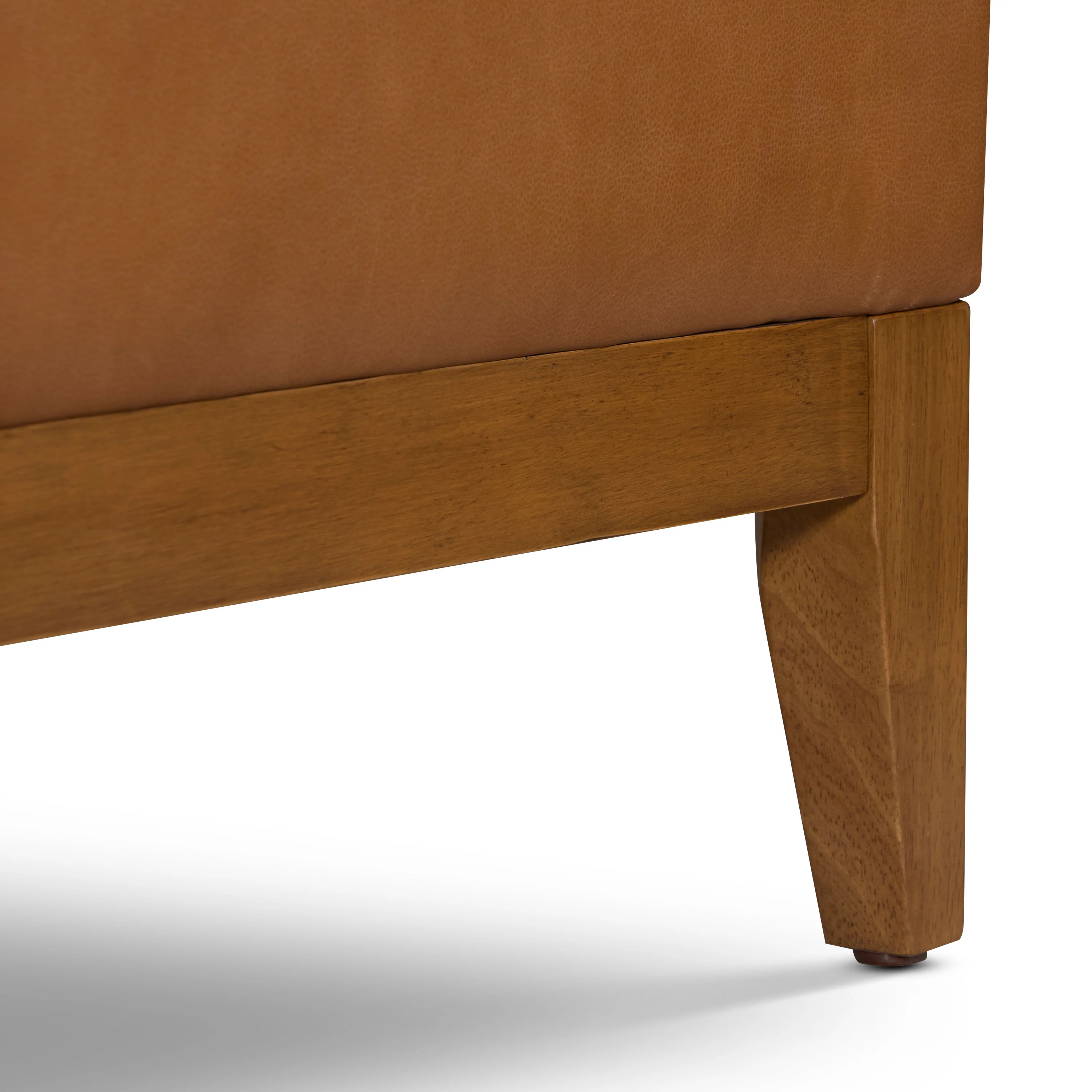 Zyon Leather Storage Ottoman (35") | Saddle Tan - Image 11