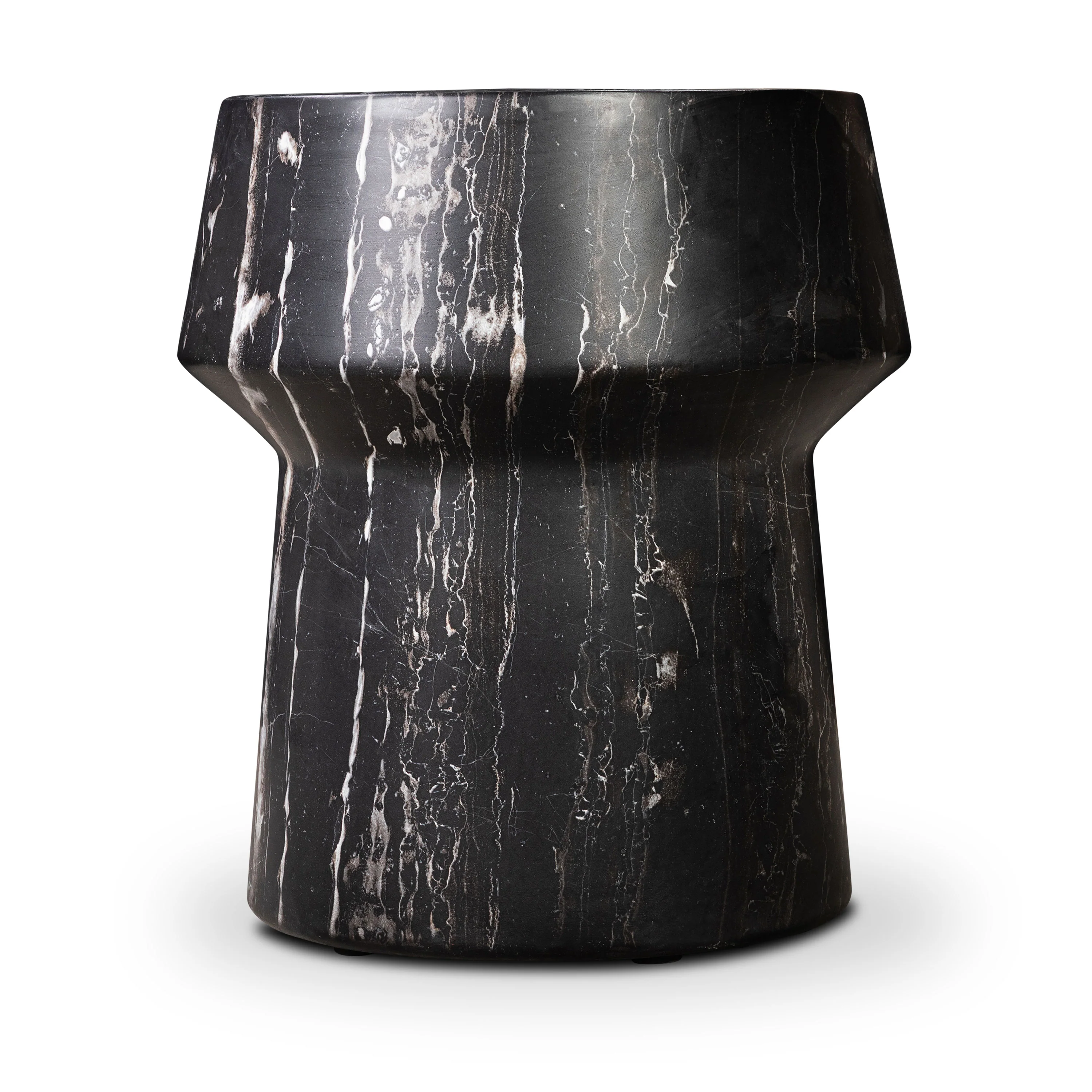Zyra 18" Side Table | Black Marble - Image 4
