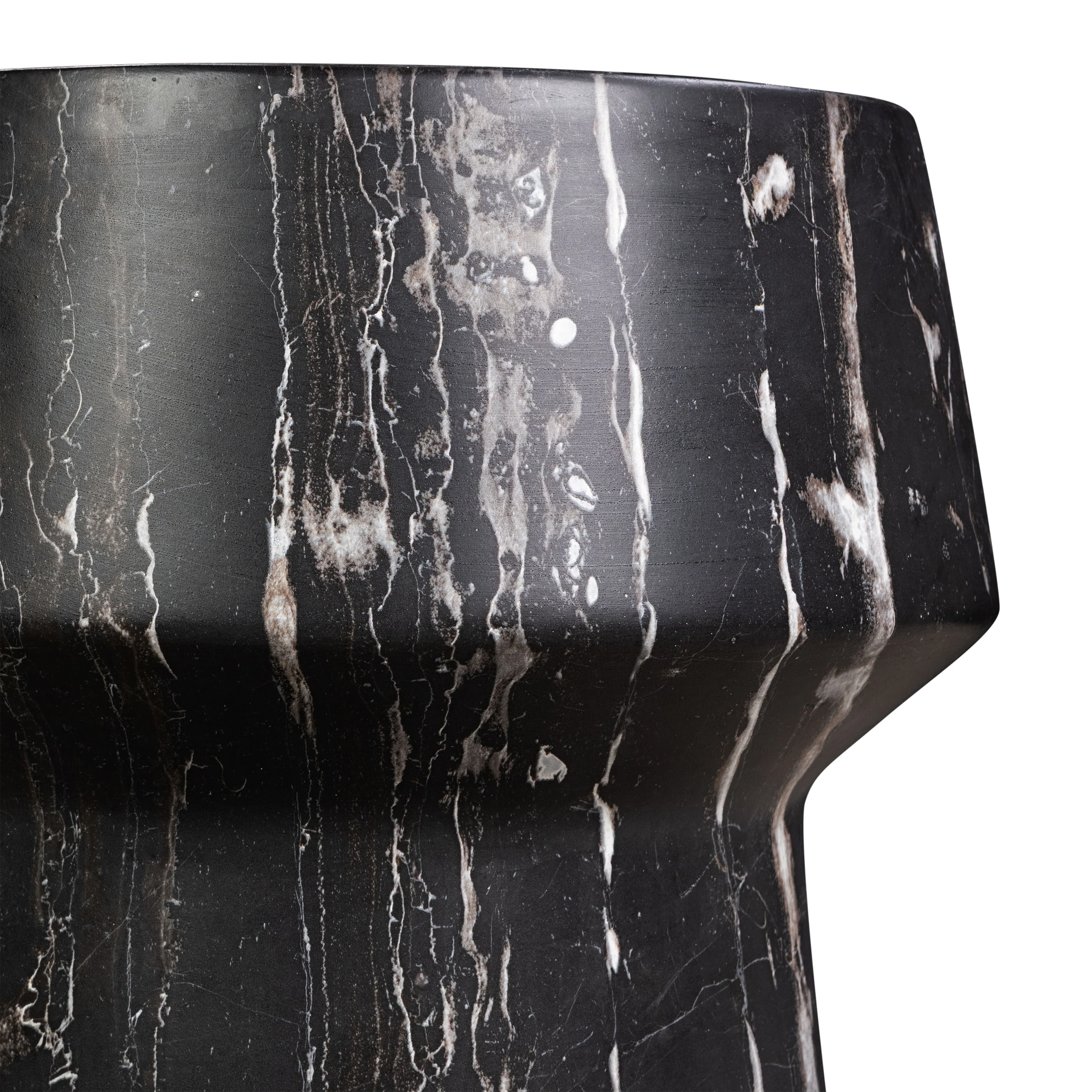 Zyra 18" Side Table | Black Marble - Image 8