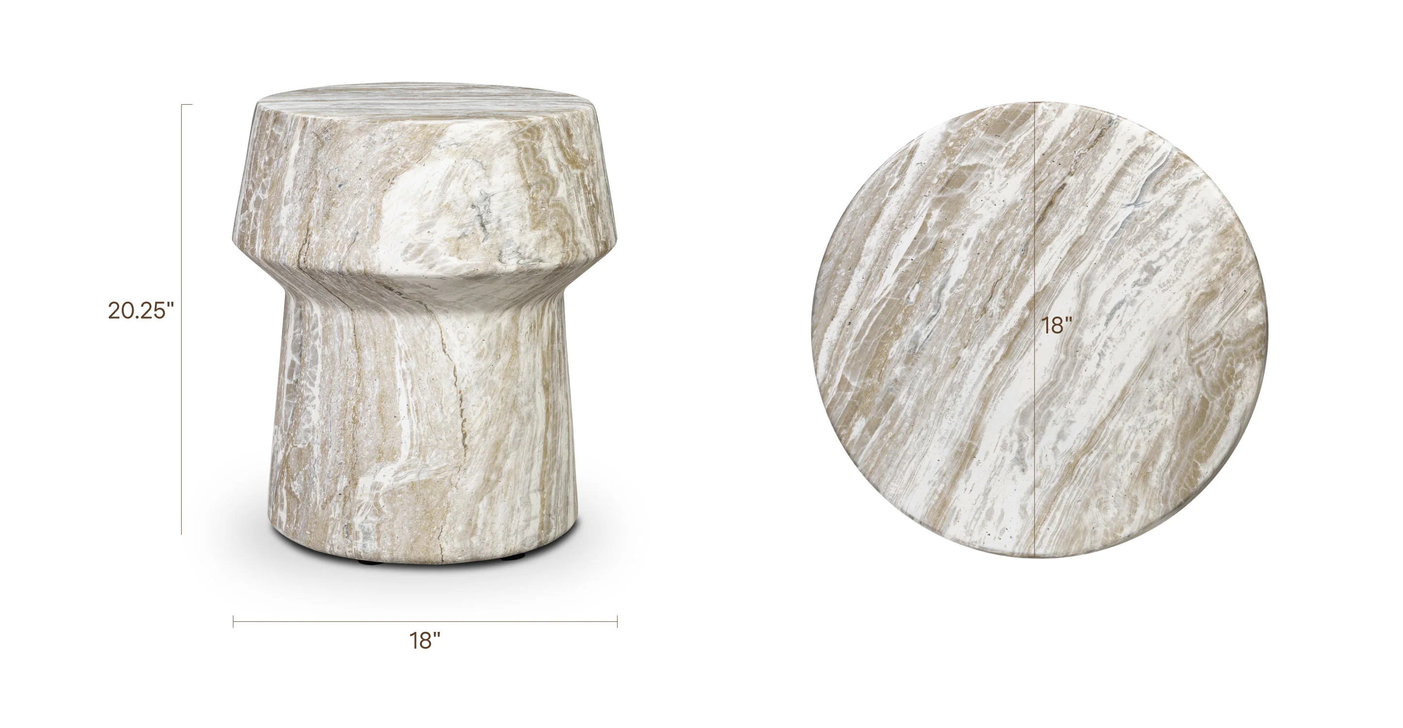 Zyra 18" Side Table | Olivestone Green - Image 11